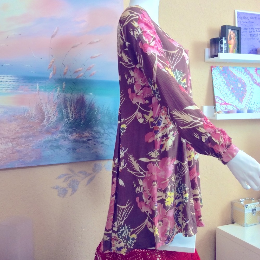 O’Neill Long Sleeve Fit & Flow Dress, sz S (see description)